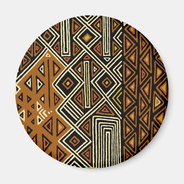 Afrikansk Stam Kuba Design Magnet (Framsidan)