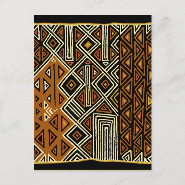 Afrikansk Stam Kuba Design Vykort (Framsida)