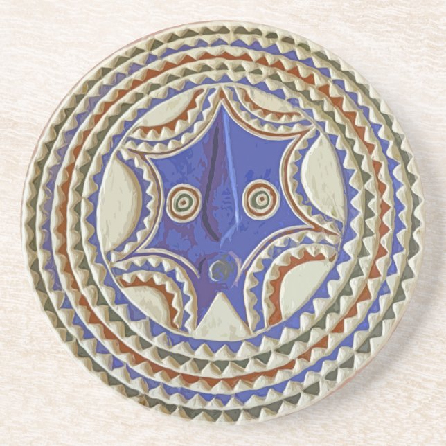 Afrikansk Stam Mask Underlägg (Framsidan)