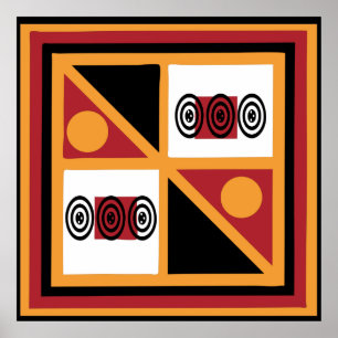 afrikansk stam ornate mönster poster