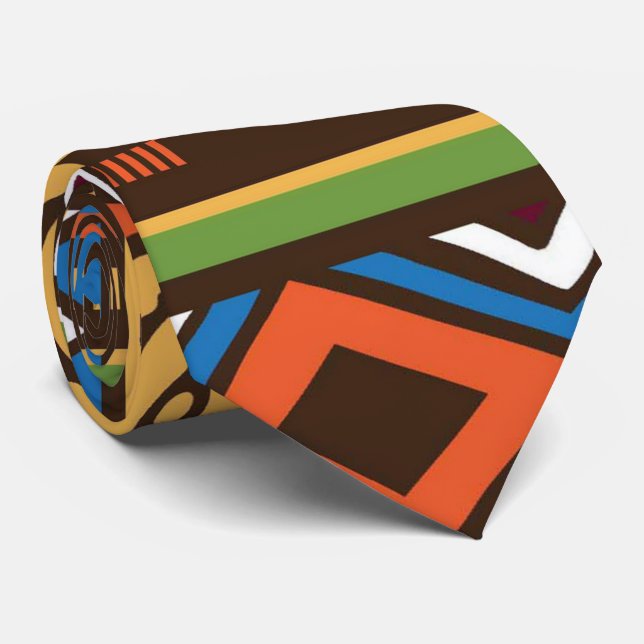 Afrikansk stam- patternfuntie slips (Rullad)