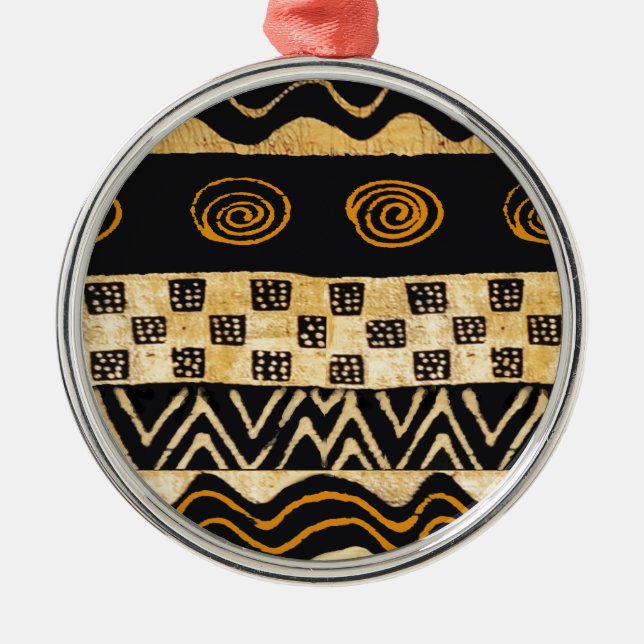 Afrikansk Stam Shaman-design Julgransprydnad Metall (Framsidan)
