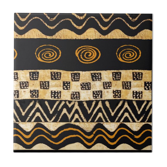 Afrikansk Stam Shaman Design Kakelplatta (Framsidan)