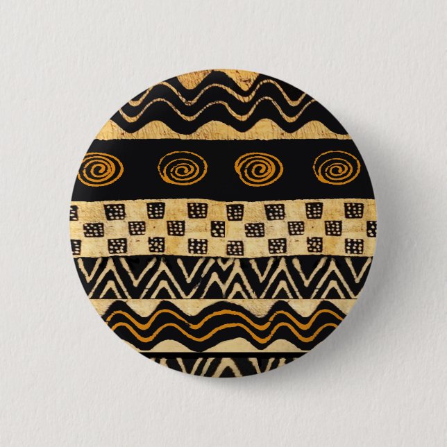 Afrikansk Stam Shaman-design Knapp (Framsida)