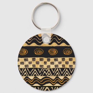 Afrikansk Stam Shaman Design Nyckelring