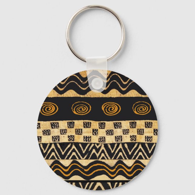 Afrikansk Stam Shaman Design Nyckelring (Framsida)