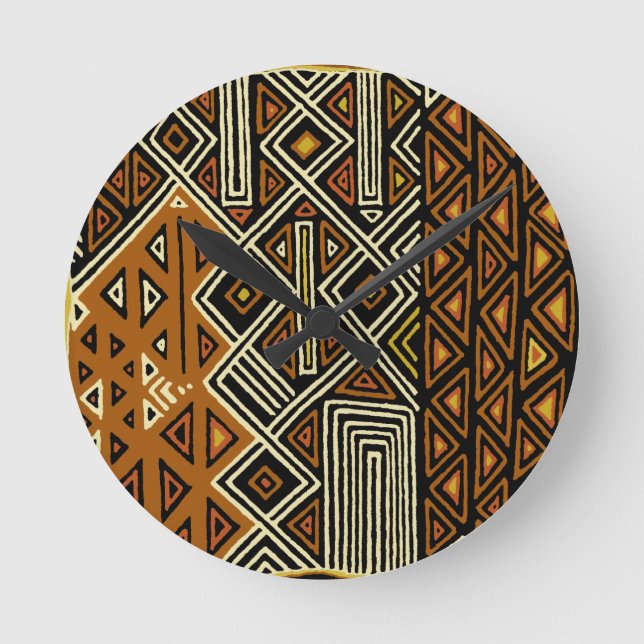 Afrikansk stamcellsdesign rund klocka (Framsida)