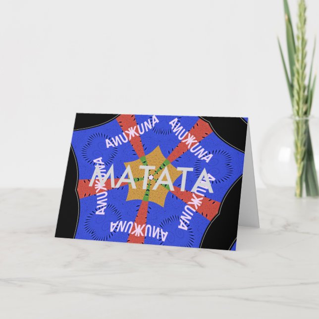 Afrikansk stamdesign: Hakuna Matata Kort (Framsida)