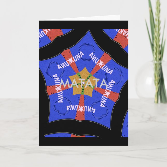 Afrikansk stamdesign: Hakuna Matata Kort (Framsida)