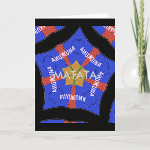 Afrikansk stamdesign: Hakuna Matata Kort