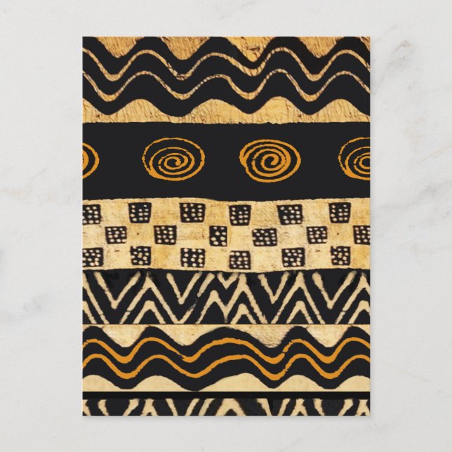 Afrikansk stamform Shaman Design Vykort (Framsida)