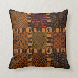 Afrikansk stamkollage Pillow Cushion Kudde