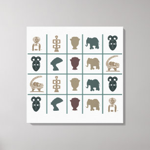 Afrikansk stamkonst för abstrakt canvastryck