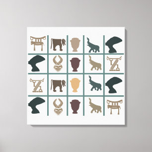 Afrikansk stamkonst för abstrakt canvastryck