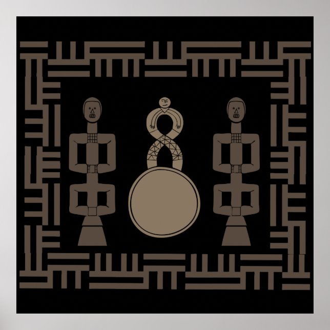 Afrikansk stamkonst för abstrakt poster (Framsidan)