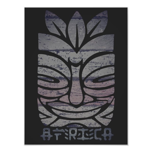 Afrikansk stammask fototryck (Framsidan)