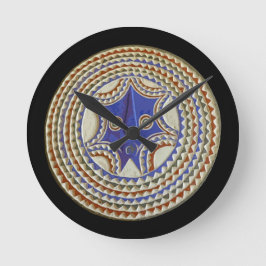 Afrikansk stammask rund klocka