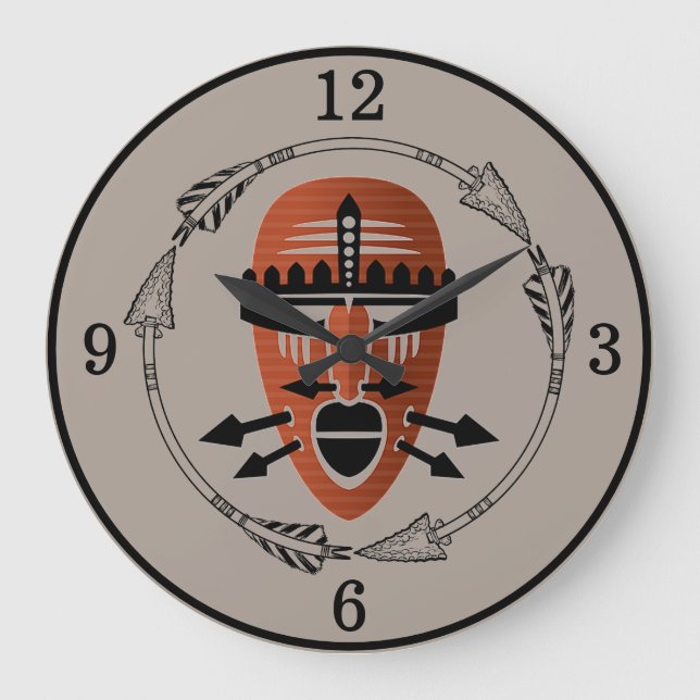 Afrikansk stammask stor klocka (Framsida)