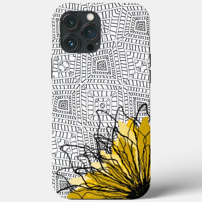 Afrikansk stamsruta och Abstraktens Gult blomma (Baksida)