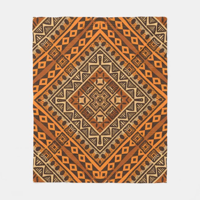 Afrikansk stamtextil: etnisk stil. fleecefilt (Framsidan)