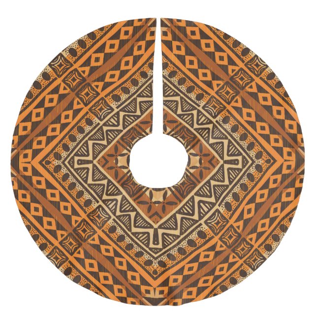 Afrikansk stamtextil: etnisk stil. julgransmatta borstad polyester (Framsidan)