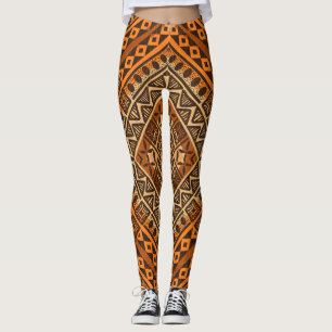Afrikansk stamtextil: etnisk stil. leggings