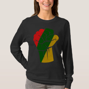 Afrikansk stigande hand knytnäve Svarta människors T Shirt