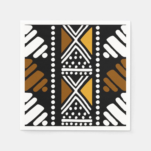 Afrikansk Stil Afrocentric Bord Napkins Pappersservett (Framsidan)