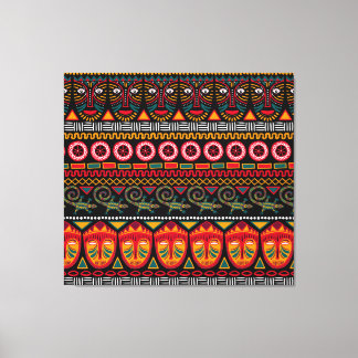 Afrikansk Stil: Dekorativ Mönster-glädje. Canvastryck