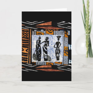 Afrikansk Stil-hälsningskort Kort