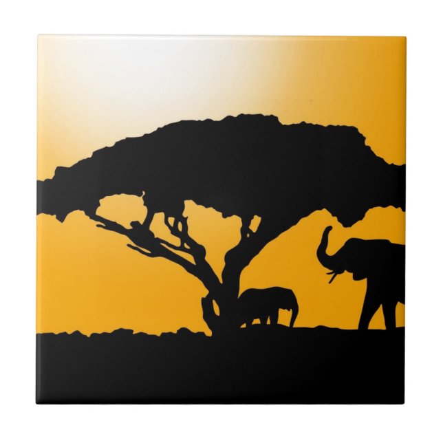 Afrikansk stil kakelplatta (Framsidan)