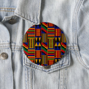 Afrikansk stil Kente tyg Knapp