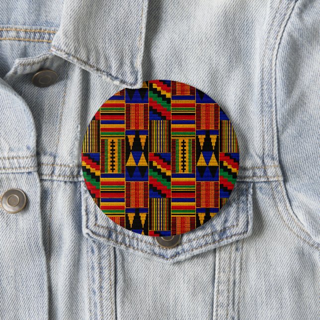 Afrikansk stil Kente tyg Knapp (In Situ)