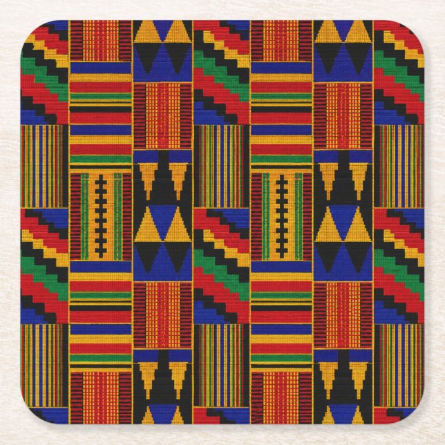 Afrikansk stilkente duk underlägg papper kvadrat (Framsidan)