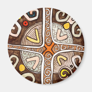 Afrikansk stilmotivmagnet magnet