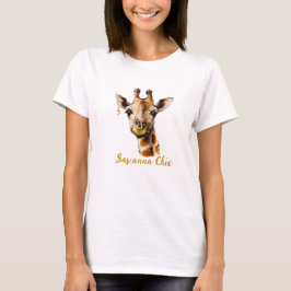 Afrikansk Suvanna Chic Giraffdamer T Shirt