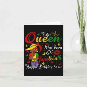 Afrikansk svart drottning Grattis på födelsedagen Kort