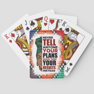 Afrikansk svart drottning Melanin Sista Shopp Casinokort