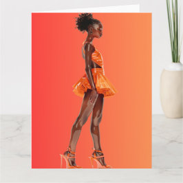 Afrikansk svart drottning Melanin Sista Shopp Kort