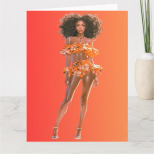 Afrikansk svart drottning Melanin Sista Shopp Kort