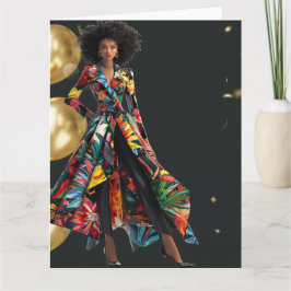 Afrikansk svart drottning Melanin Sista Shopp Kort