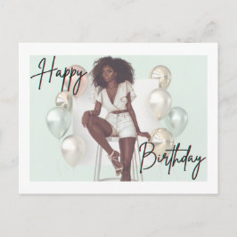 Afrikansk svart drottning Melanin Sista Shopp Vykort