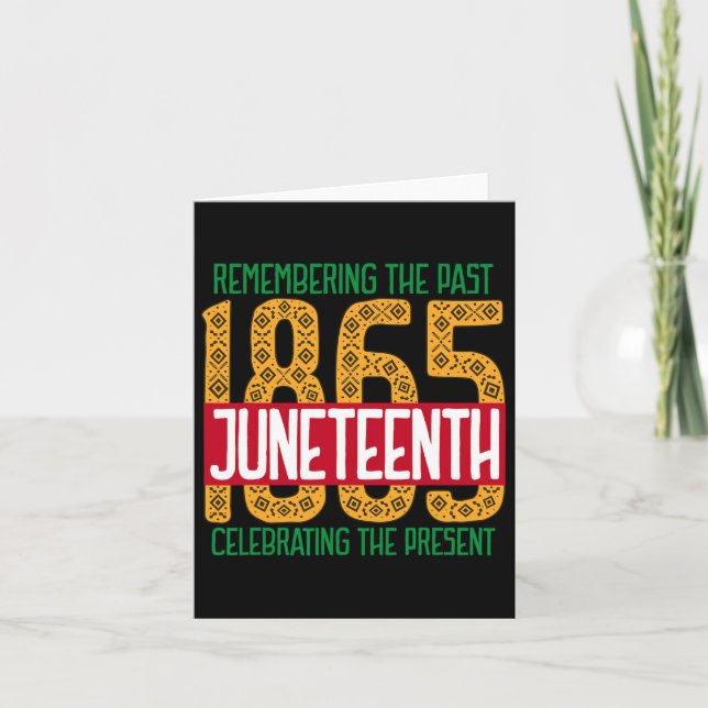 Afrikansk svart historia 1865 juni 1865 kort (Framsida)
