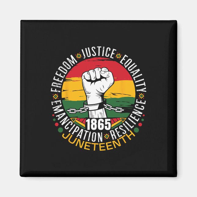 Afrikansk svart historia 1865 juni 1865 magnet (Framsidan)