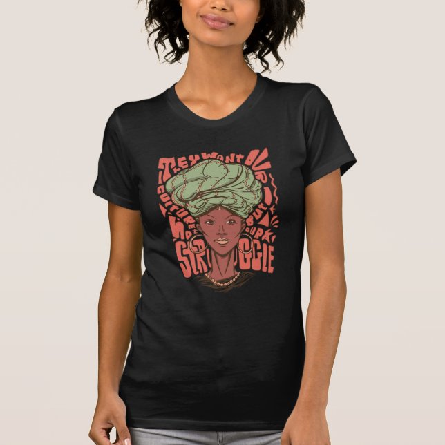 Afrikansk svart historik månad t shirt (Framsida)