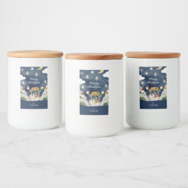 Afrikansk svart jultomhet mat etikett