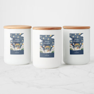 Afrikansk svart jultomhet mat etikett