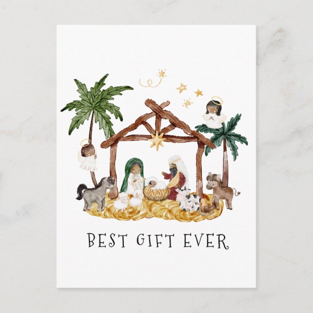 Afrikansk svart jultomhet vykort (Framsida)