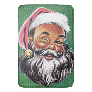 Afrikansk svart-Jultomten-jul Badrumsmatta