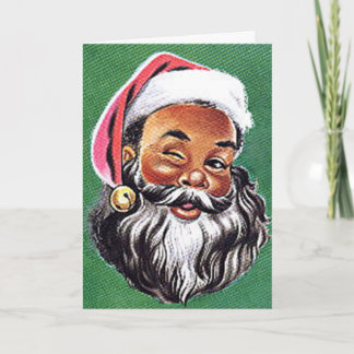 Afrikansk svart-Jultomten-jul Helgkort